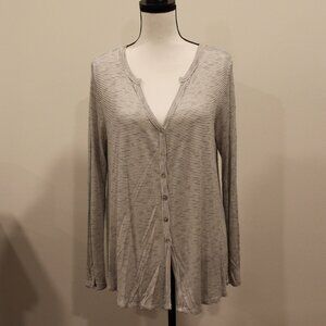 MTS Black/White Stripe Blouse Size M